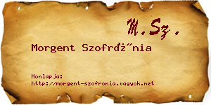 Morgent Szofrónia névjegykártya